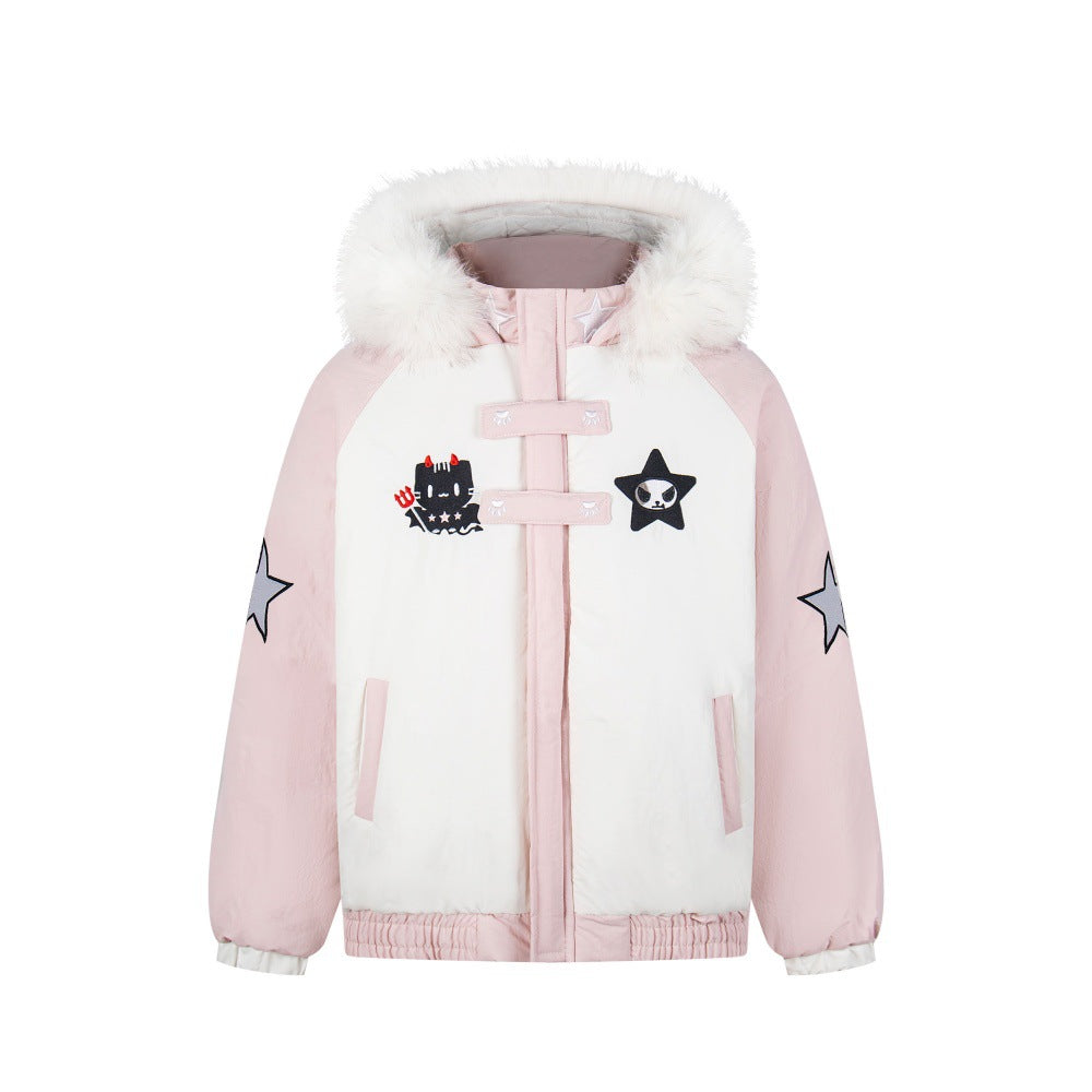 Color Blocked Cotton Jacket