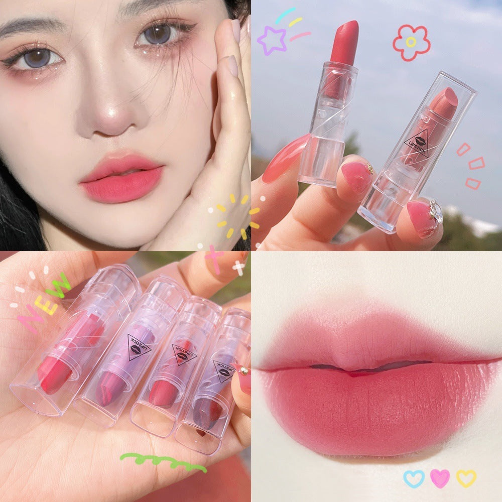Playful Peach Pink Matte Lipstick - Harajuku Style