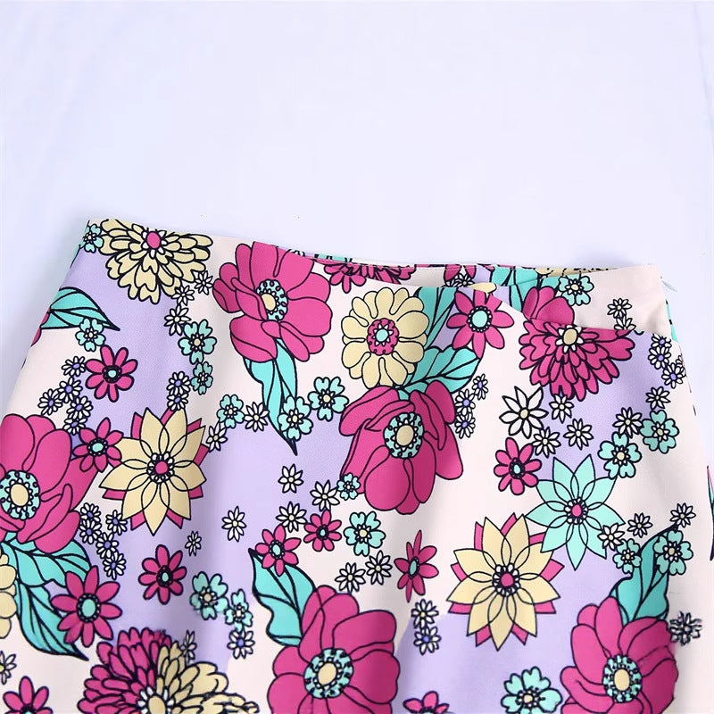 Stylish and Alluring Women's Floral Print Skirt
