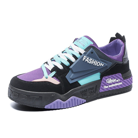 Harajuku Style Men's Playful Sneakers - Casual Skate Shoes