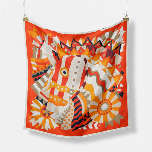 Colorful Hand-Painted Junma Women's Decorative Small Scarf