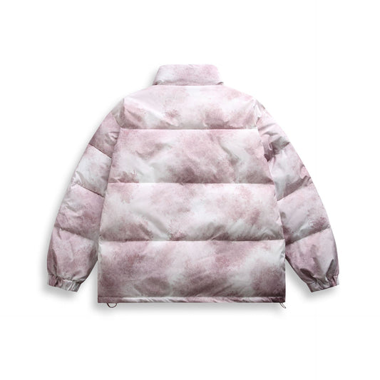 Letter Embroidery Stand Collar Thickened Cotton Coat