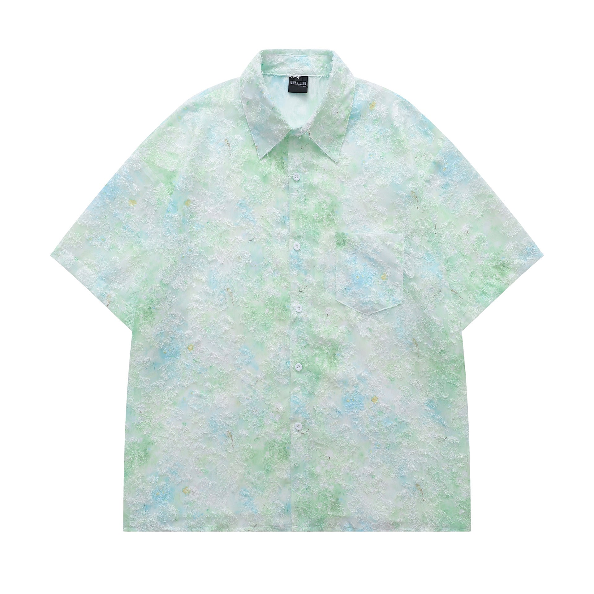 Retro Jacquard Short Sleeve Shirt for Men