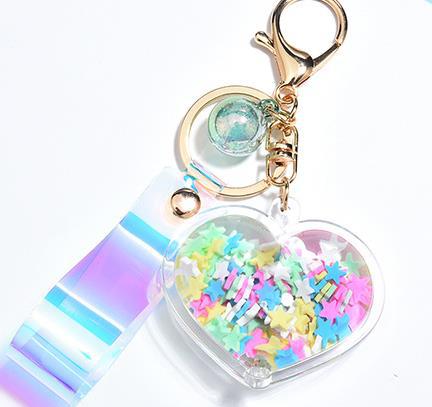 Oil Love Keychain Cute Acrylic Pendant