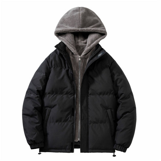 Men's Harajuku Style Hooded Cotton Jacket