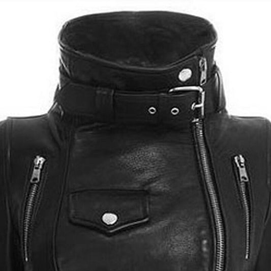 Harajuku Style Women's Faux Leather Gothic Motorcycle Jacket