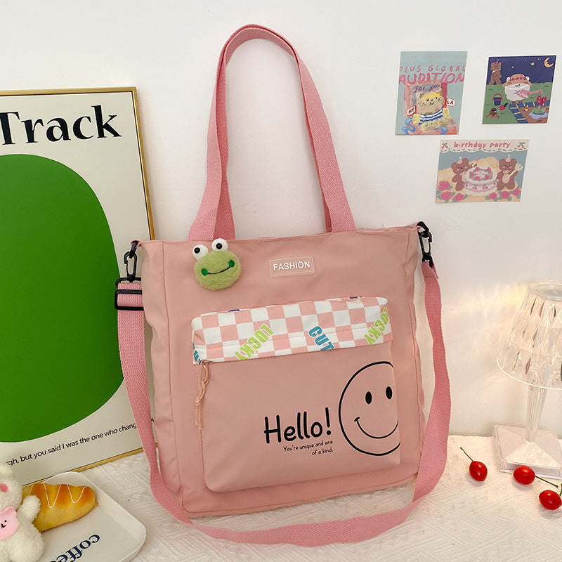 Korean Cartoon Large-Capacity Canvas Shoulder Bag