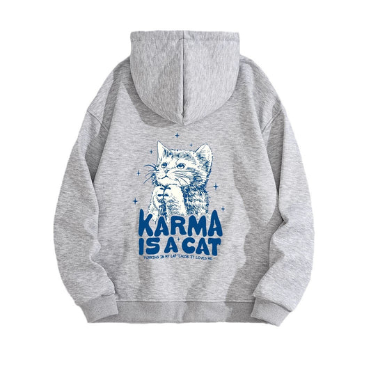 Kangaroo Pocket Hooded Long Sleeve Fleece Hoodie for Cats