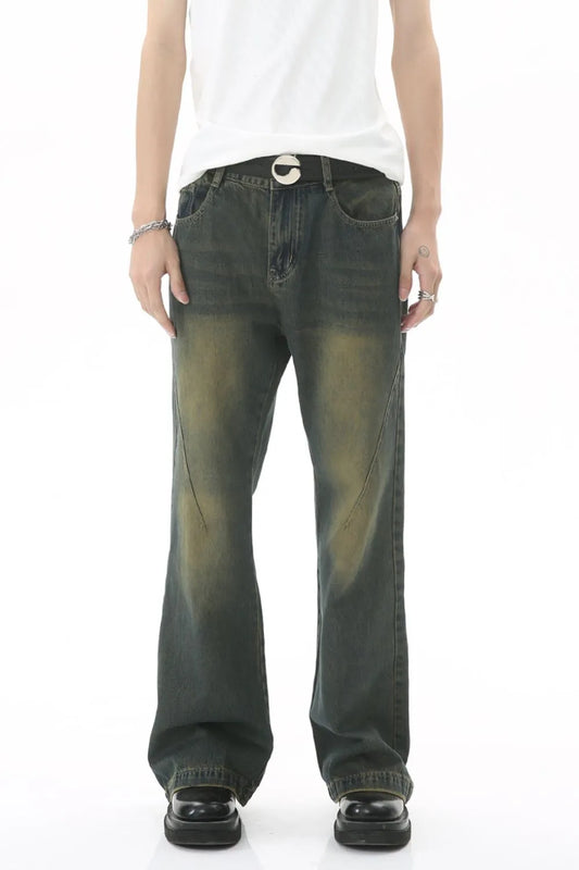 Playful Decorative Seam Jeans with Pockets