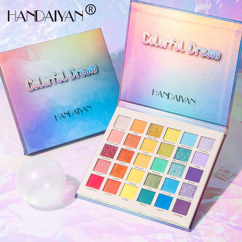 30 Color Pearlescent Matte Glitter Eyeshadow Palette