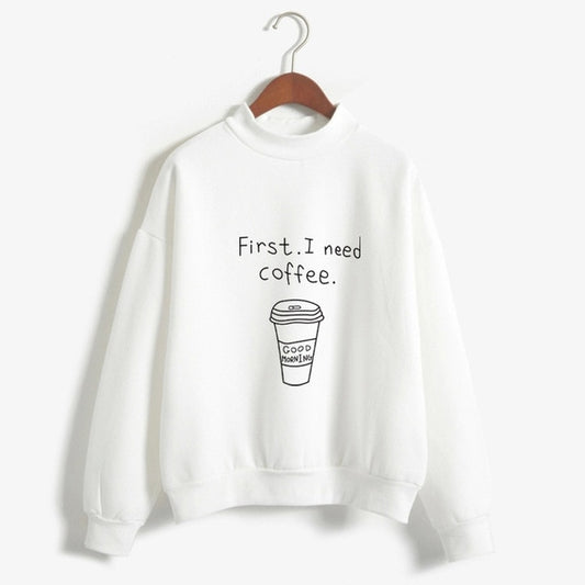 Kawaii I Need Coffee Harajuku Hoodie