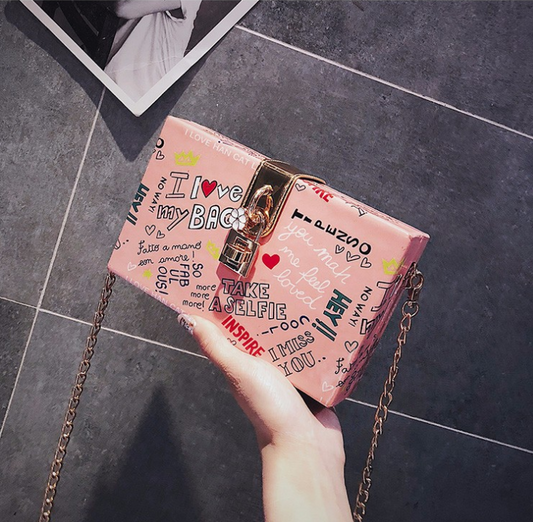 Harajuku Style Graffiti Crossbody Handbag for Women