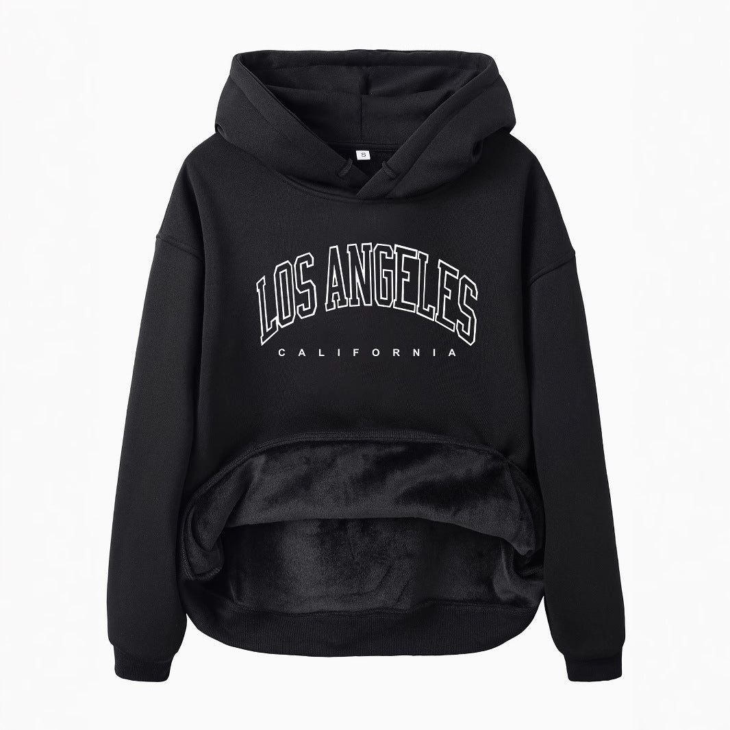 Long-Sleeved Fleece Sweatshirt with Los Angeles Print