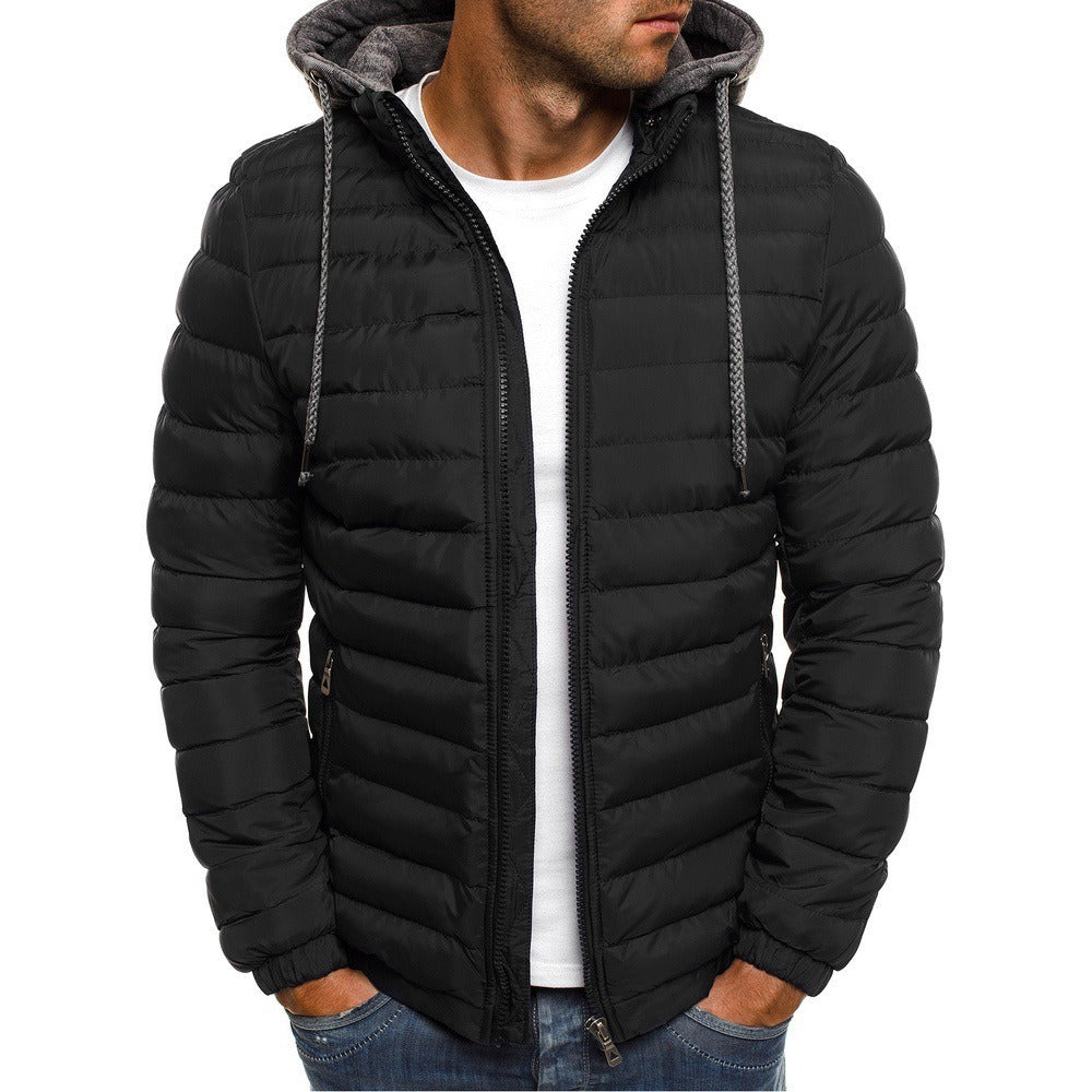 Men's Harajuku Style Hooded Down Cotton Coat