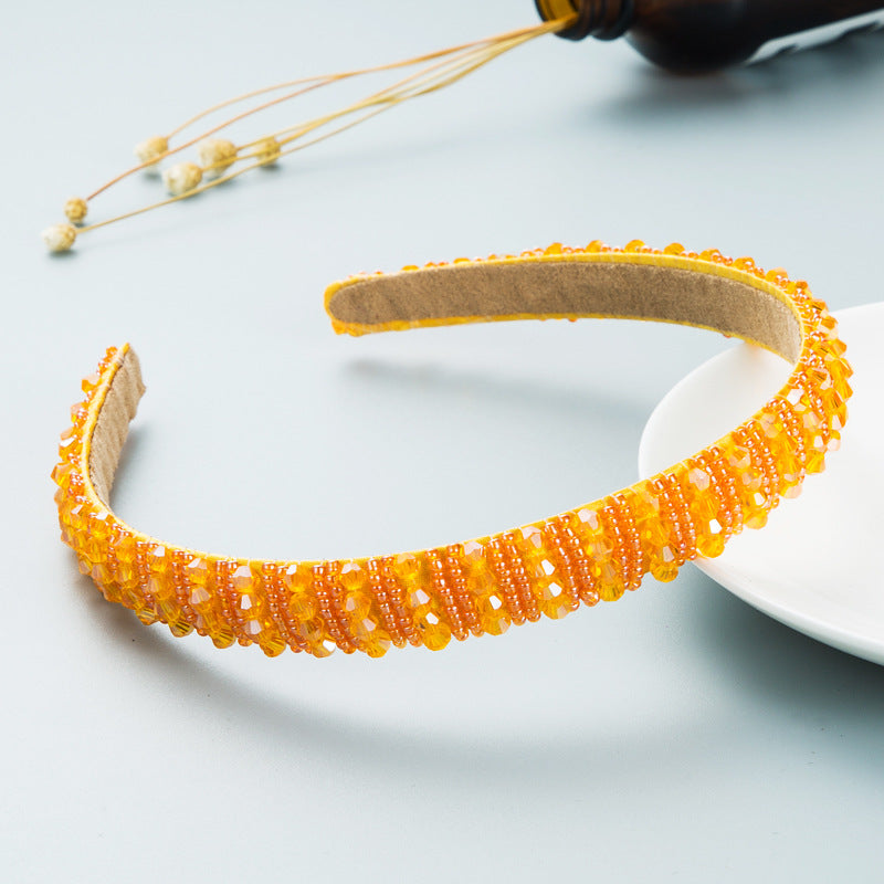 Hand-Woven Beaded Hair Hoop Headband