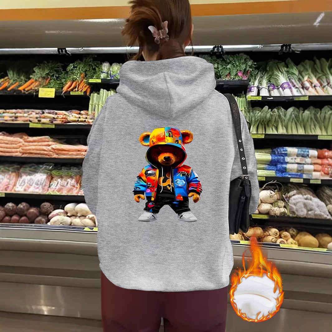 Women's Bear Hoodie with Fleece Hood