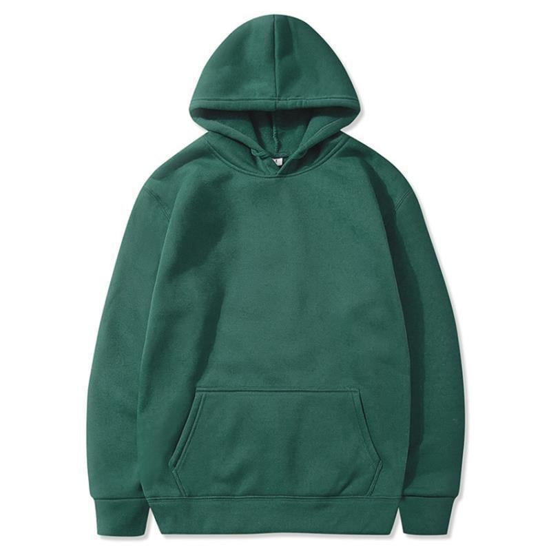 Harajuku Style Solid Color Plush Hoodie Sweatshirt