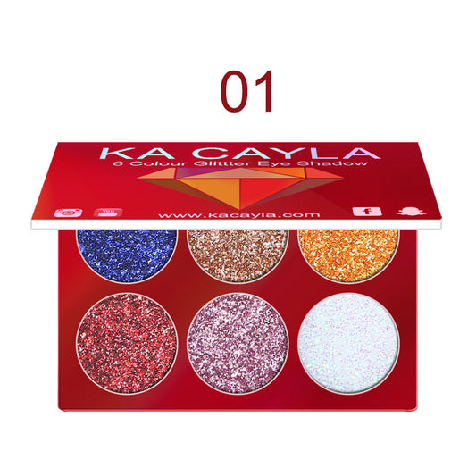 6 Colors Diamond Sequin Eyeshadow Palette