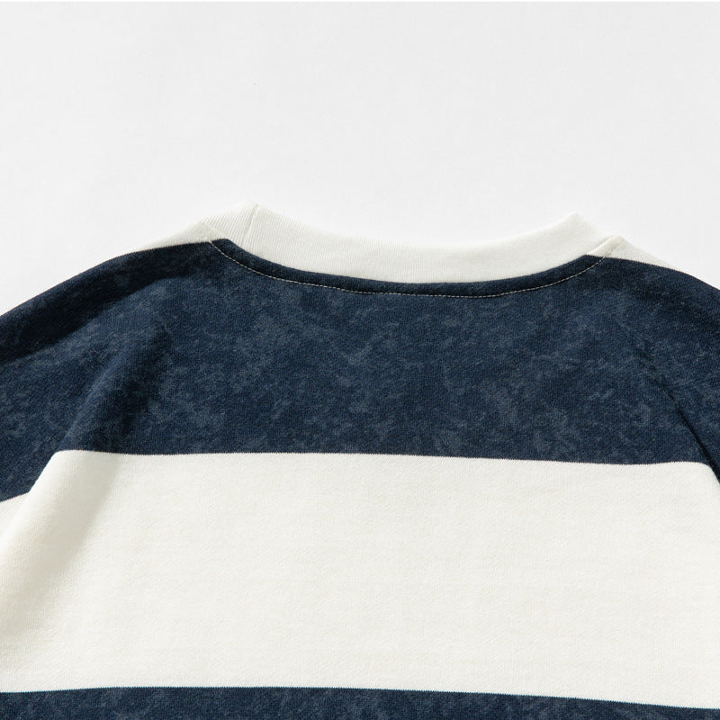 Striped Loose Fit Men's Short Sleeve Shirt
