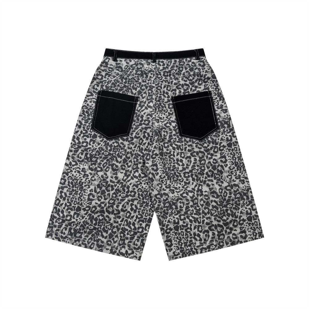 Harajuku Leopard Print Denim Shorts — Bold Harajuku Street Style