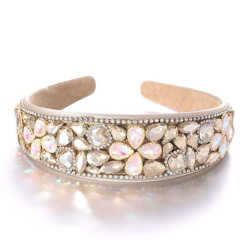 Baroque Retro Full Set Rhinestone Sponge Headband