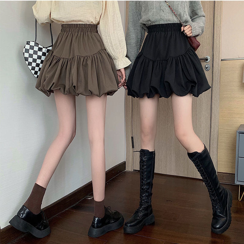 Puffy Mini Skirt, Unique Sweet & Spicy Style, A-Line Midi Skirt for Women