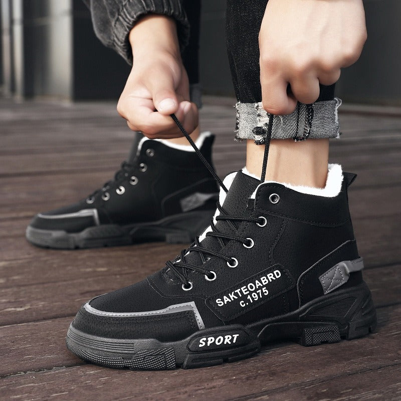 Cotton Men's Mid Top Work Boots