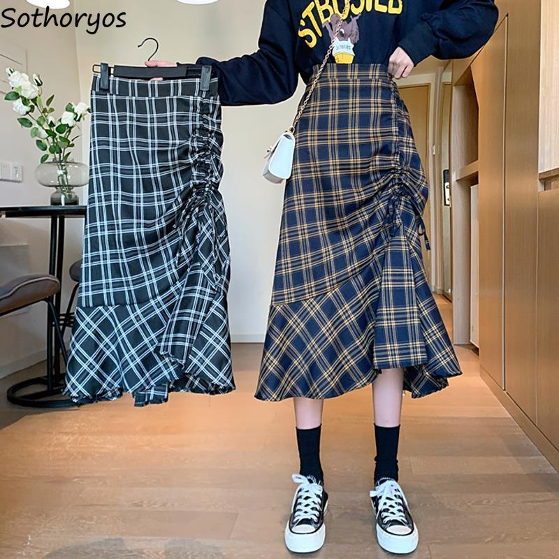Chic Ruffles Long Skirt - Harajuku Style Asymmetric Design