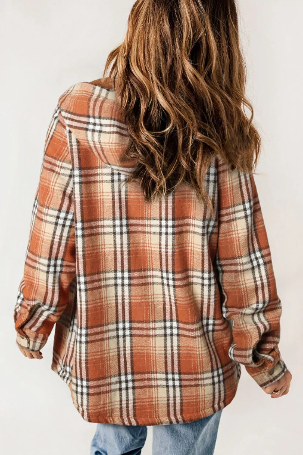 Plaid Button Up Hooded Jacket – Harajuku Style