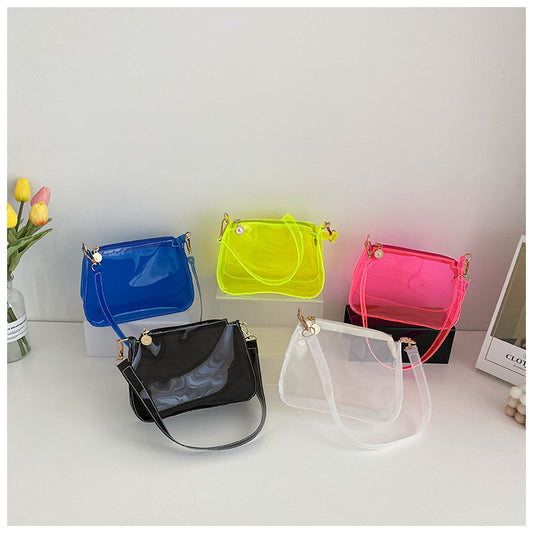 Transparent Jelly Baguette Bag - Harajuku Style