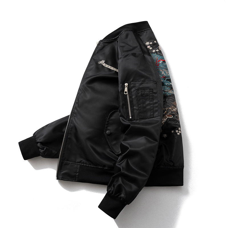 Harajuku Style Yokosuka Embroidered Jacket Air Force MA-1 Flight Suit Baseball Jacket BF Style Outerwear