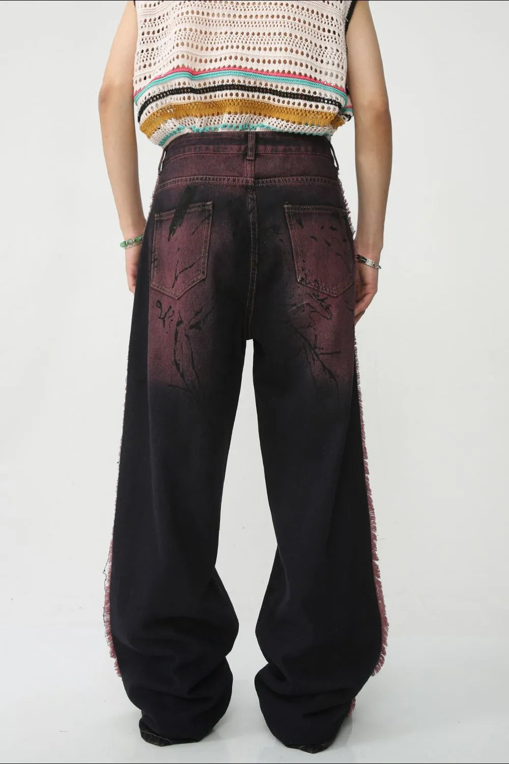 Playful Raw Edge Mid Rise Men's Jeans