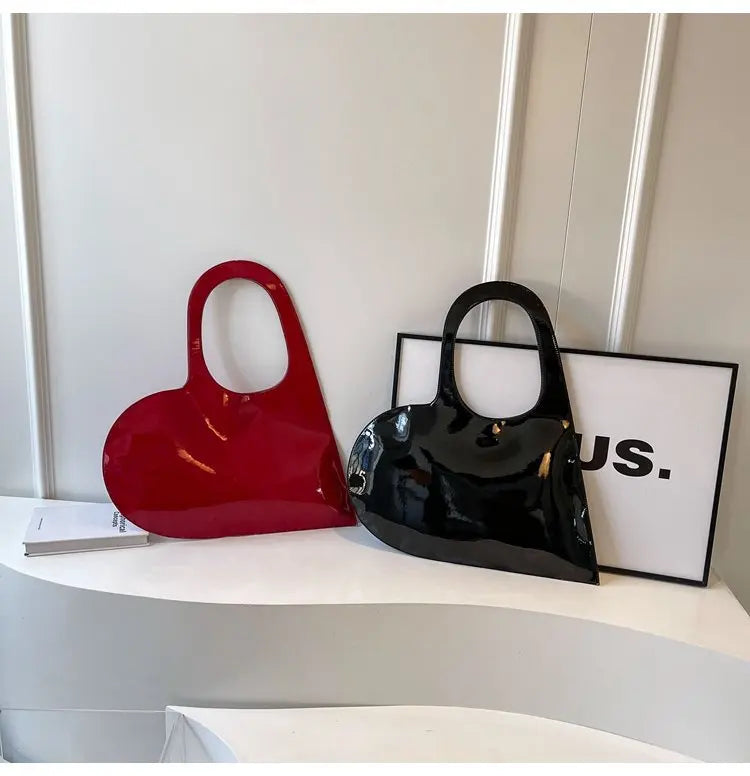 Creative Heart-Shaped PU Shoulder Bag