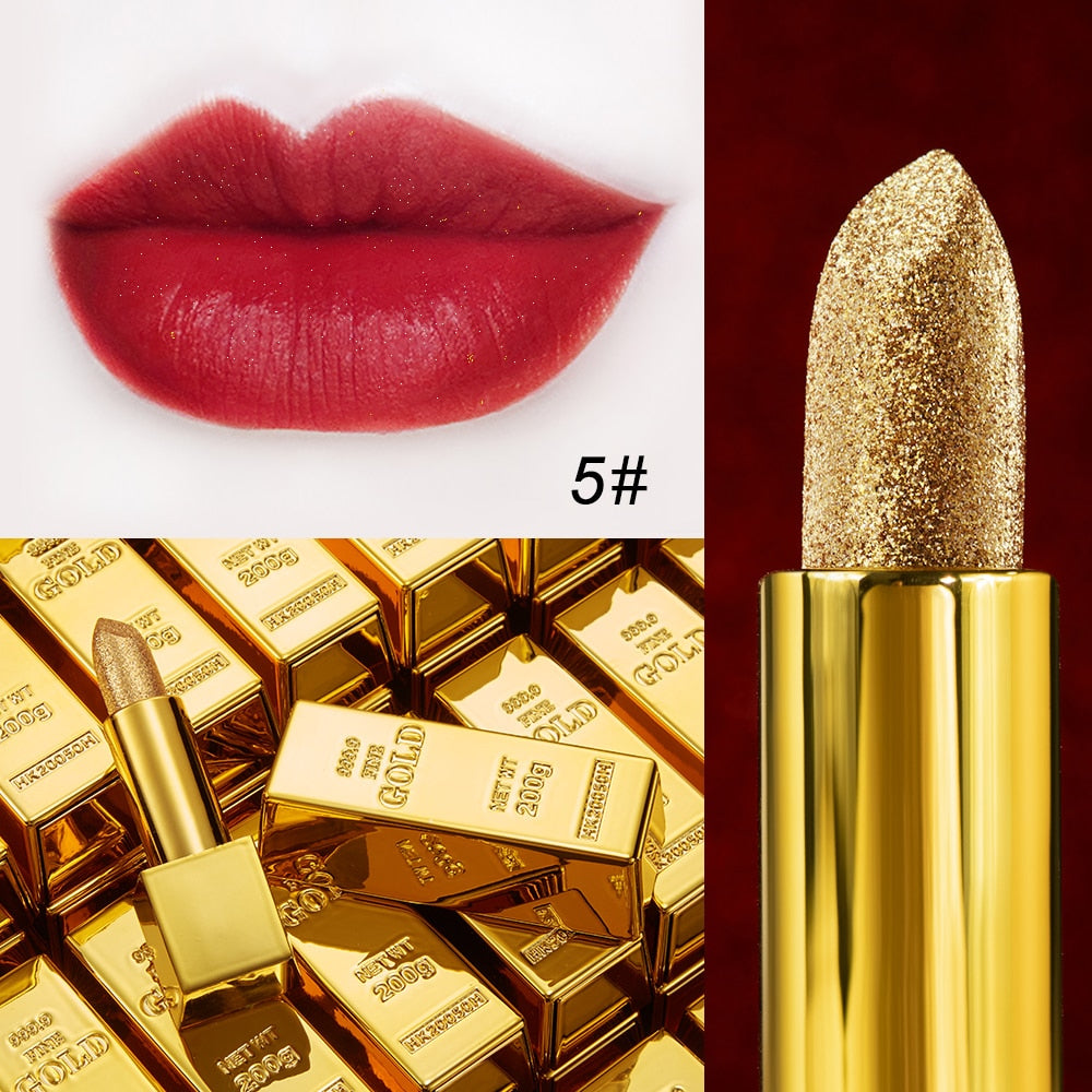 Glitter Lipstick - Moisturizing Velvet Matte Waterproof