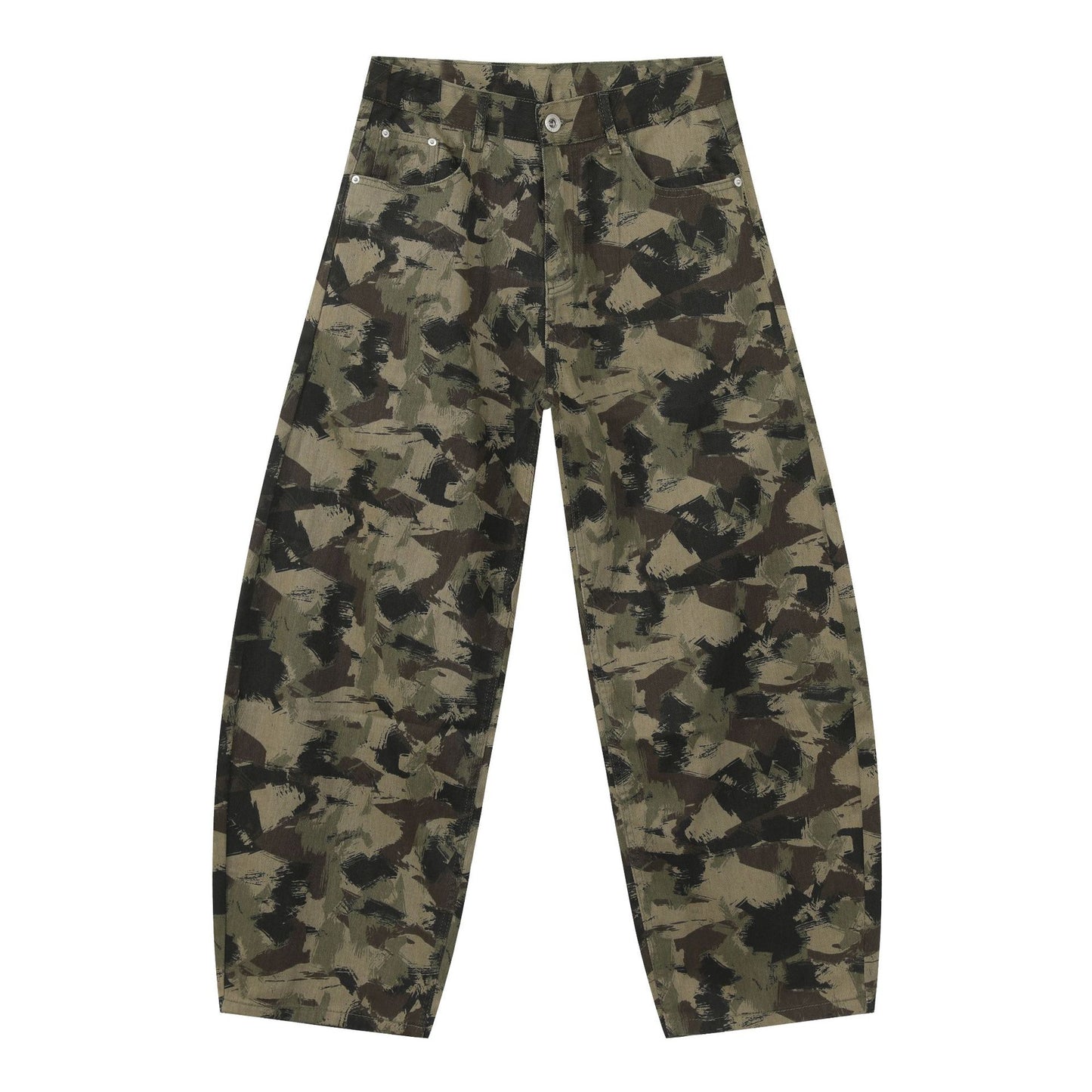Harajuku High Street Retro Camouflage Tapered Pants