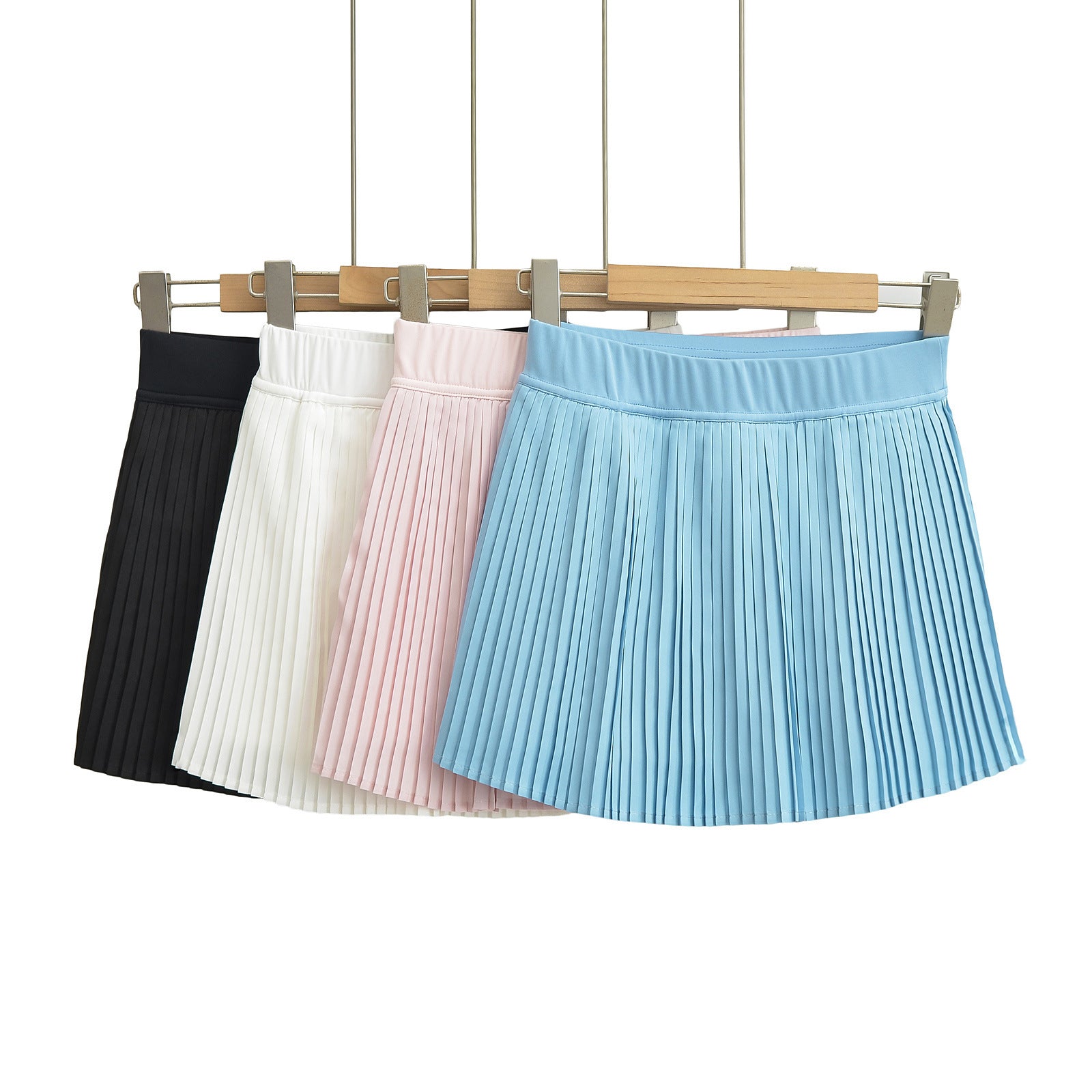 High-Waisted Accordion Pleated Half Body Skirt Tennis Skirt