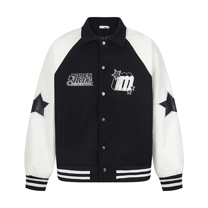 Harajuku Stars Varsity Jacket Casual Loose Jacket