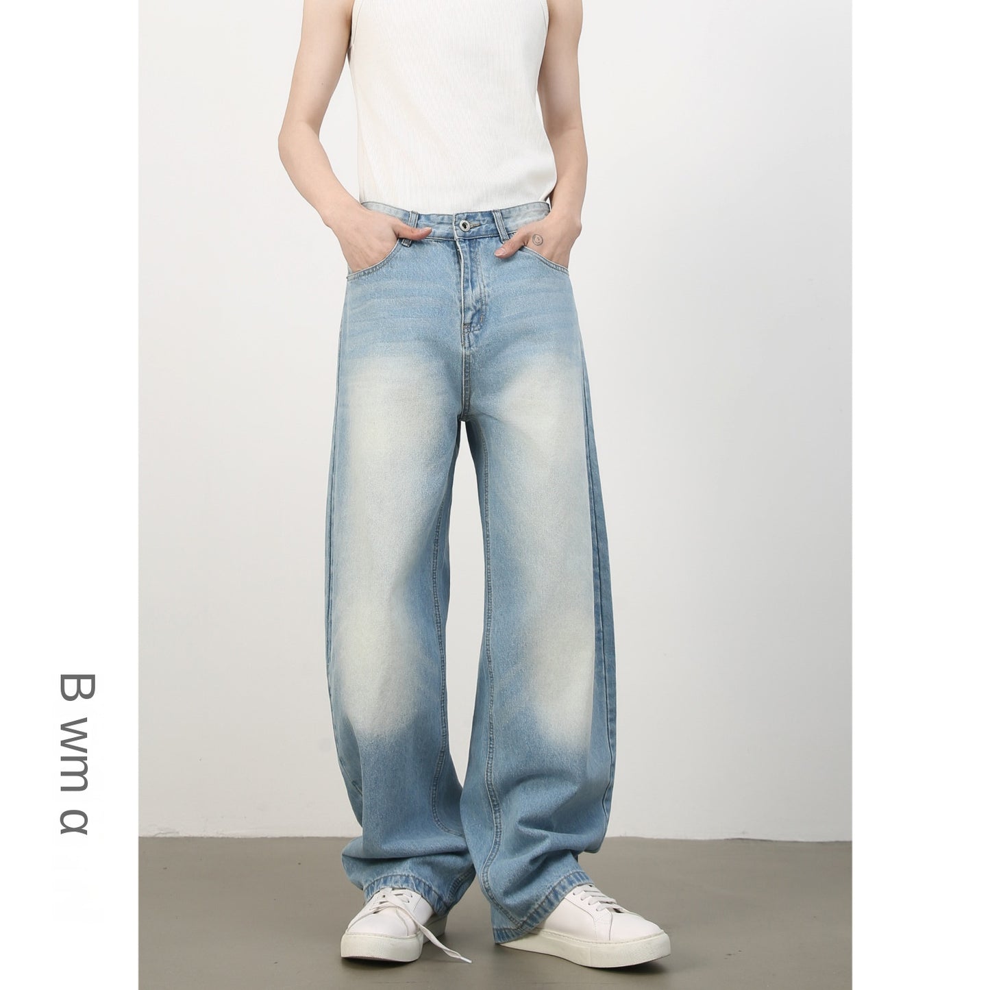 American Retro Flared Jeans - Unique Loose Fit Denim Trousers