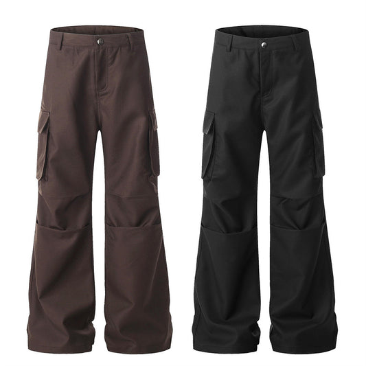 Harajuku Style Loose Wide-Leg Flare Trousers for Men