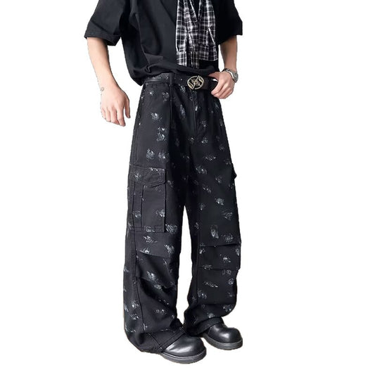 Retro Paint Dot Military Work Pants