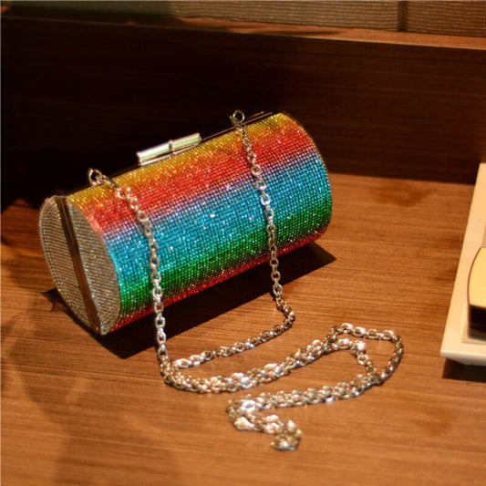 Harajuku Rainbow Rhinestone Evening Bag