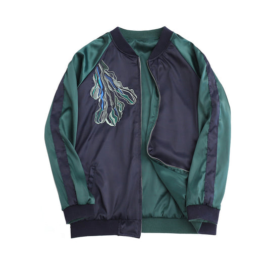 Reversible Embroidered Baseball Jersey - Harajuku Chic