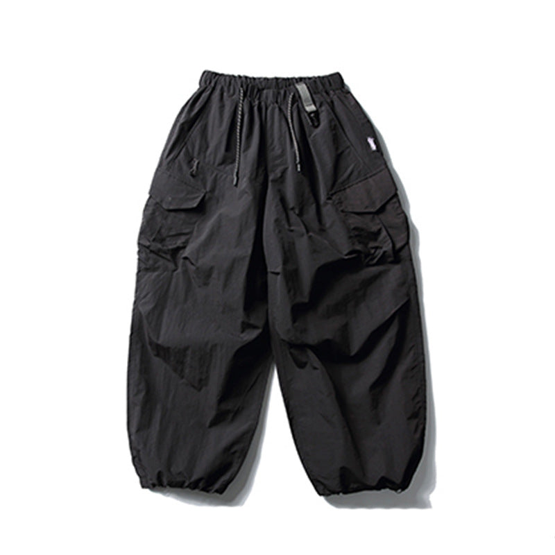 Harajuku Style Unisex Drawstring Cargo Pants - Casual Streetwear