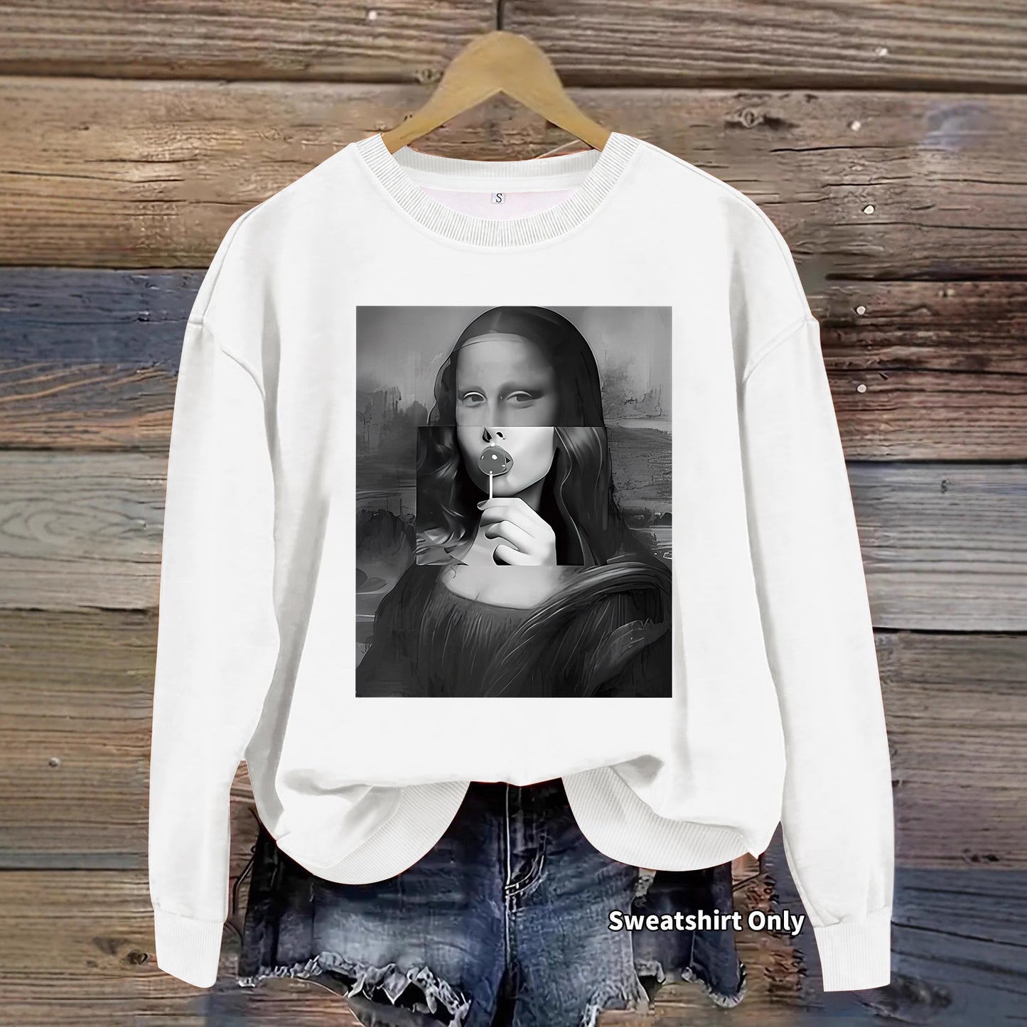 Mona Lisa Printed Hoodie
