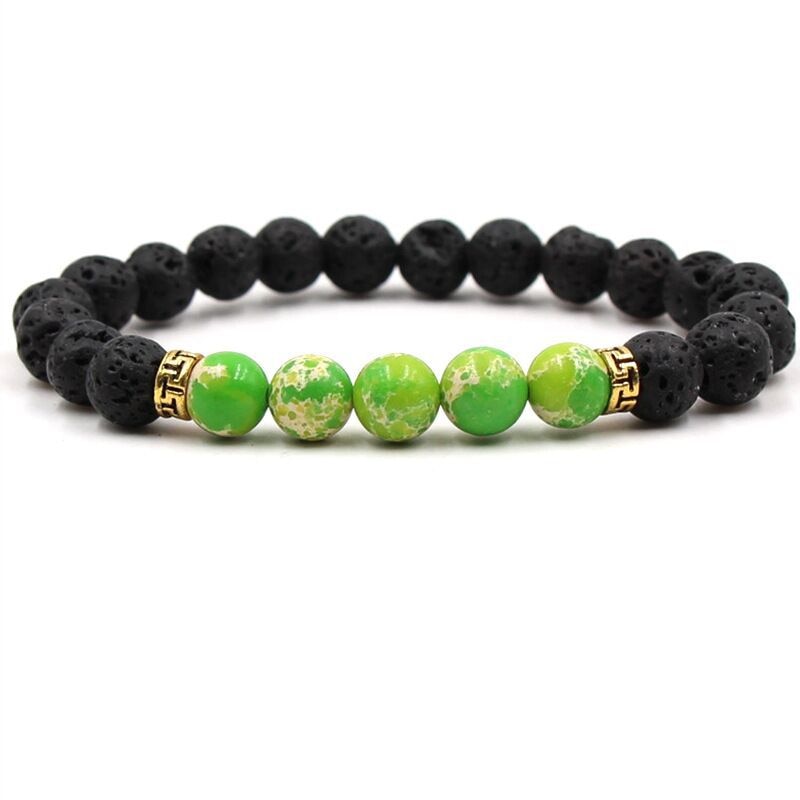 Buddha Bless Black Lava Chakra Bracelet