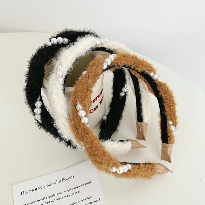 Mink Hair Hoop Women's Headband F007