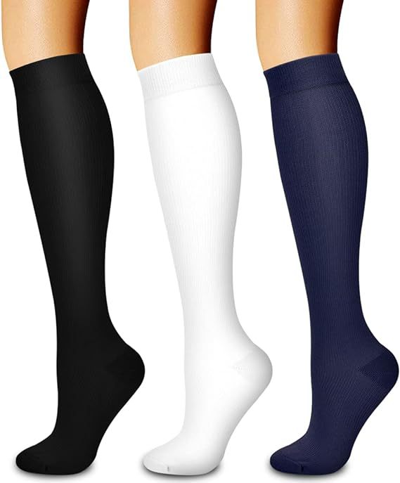 Sports Compression Socks - Long Tube Calf Socks for Skipping Rope and Cycling