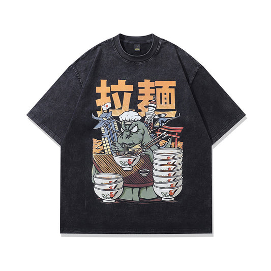 Harajuku Street Style Cartoon Print Tee - Vintage Casual