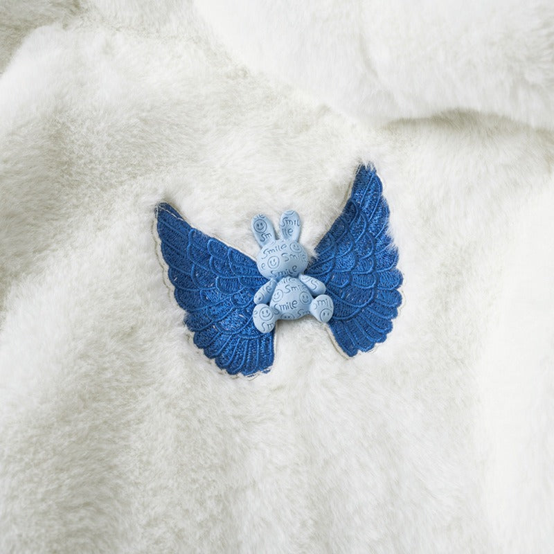 Reversible Imitation Rabbit Plush Coat - Harajuku Style