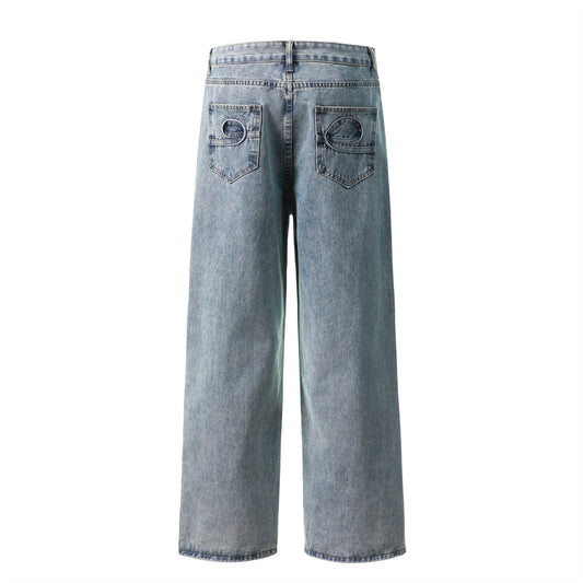 Men's Loose Fit Slimming Straight Leg Jeans - Harajuku Style